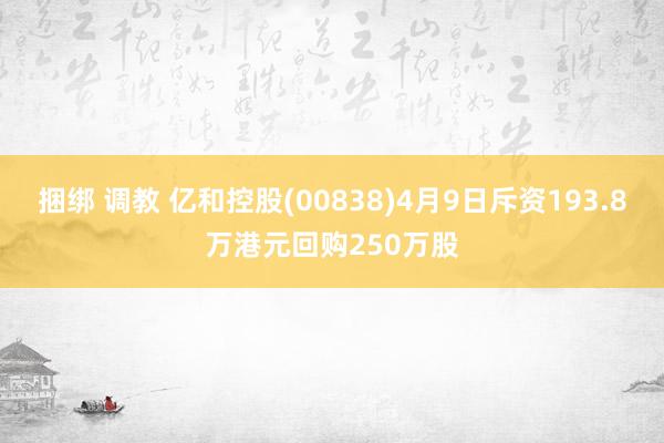 捆绑 调教 亿和控股(00838)4月9日斥资193.8万港元回购250万股